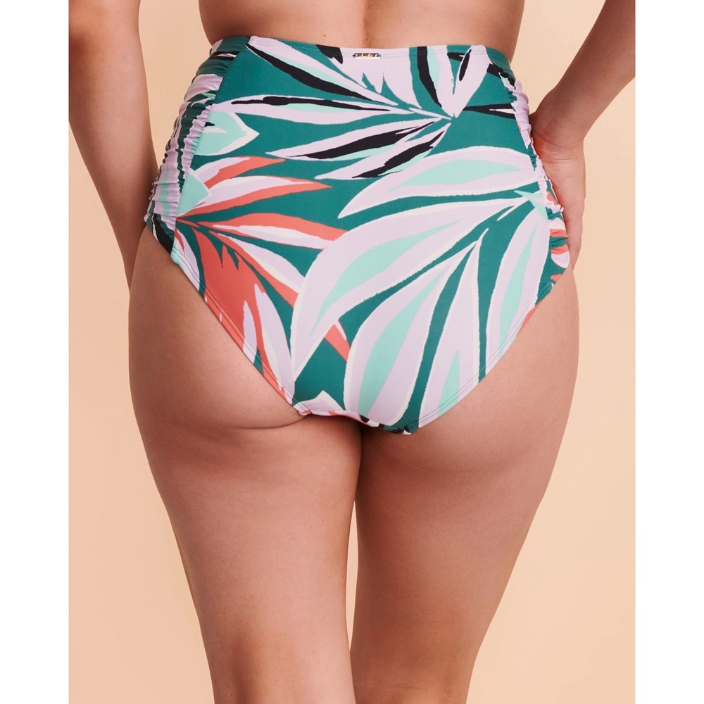Anne Cole 24W Tropical High Waist Bikini Bottoms Shirred NWOT Plus